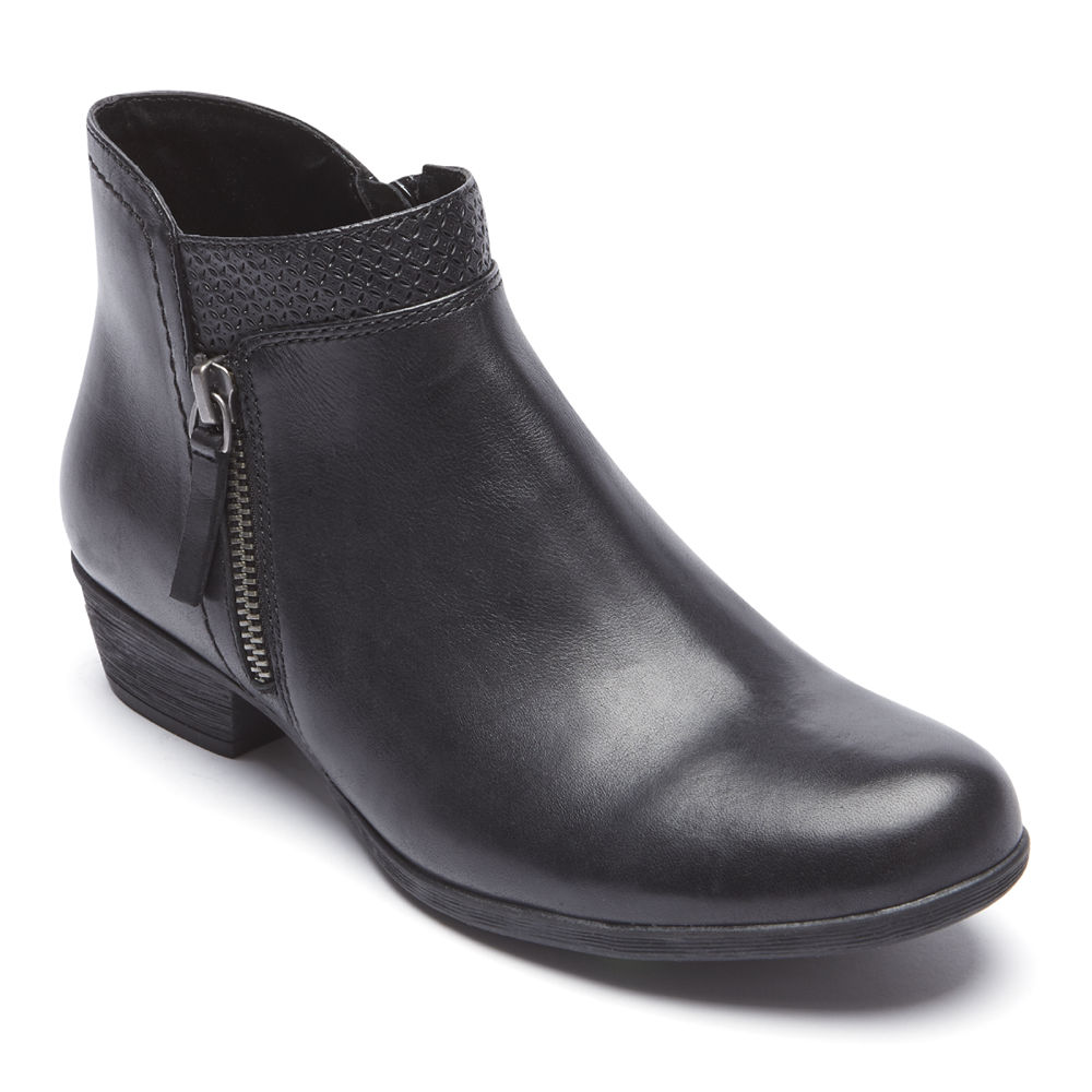 Rockport Singapore Womens Booties - Carly Black - EL9280175